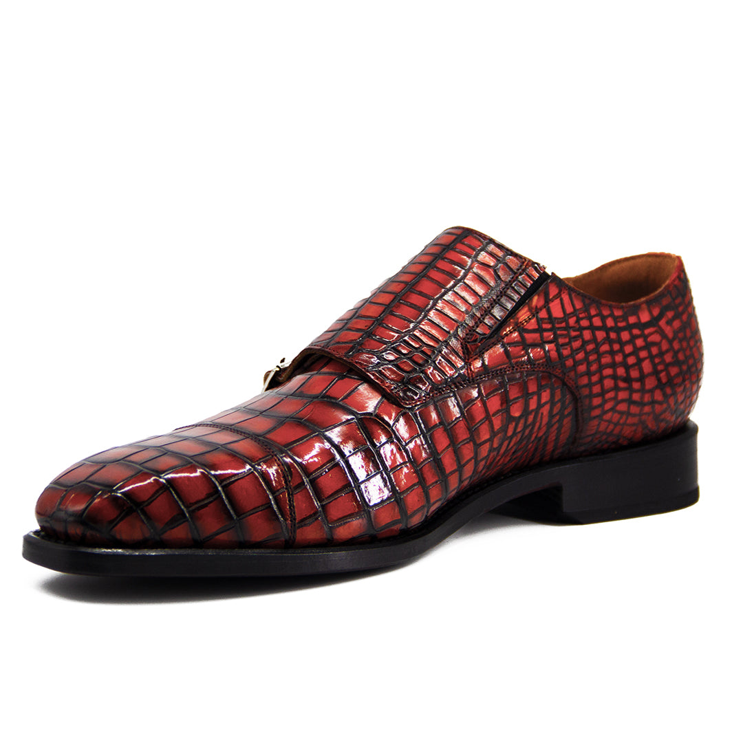 Mens Multi monk alligator leather Dress shoes | Exotic Mens Shoes