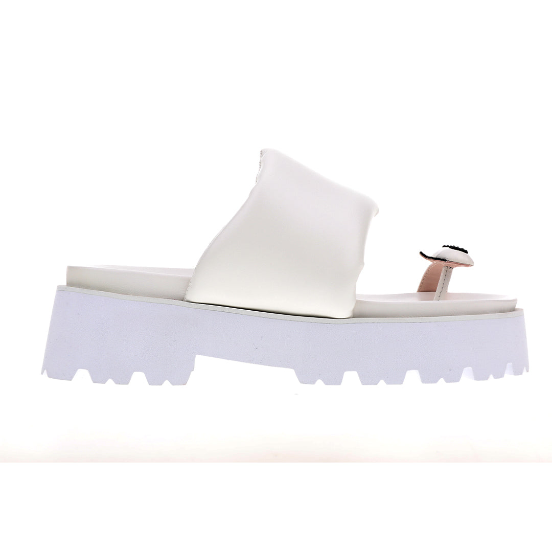women white sheepskin shoes | Red panda hot diamond Thick bottom Sandal