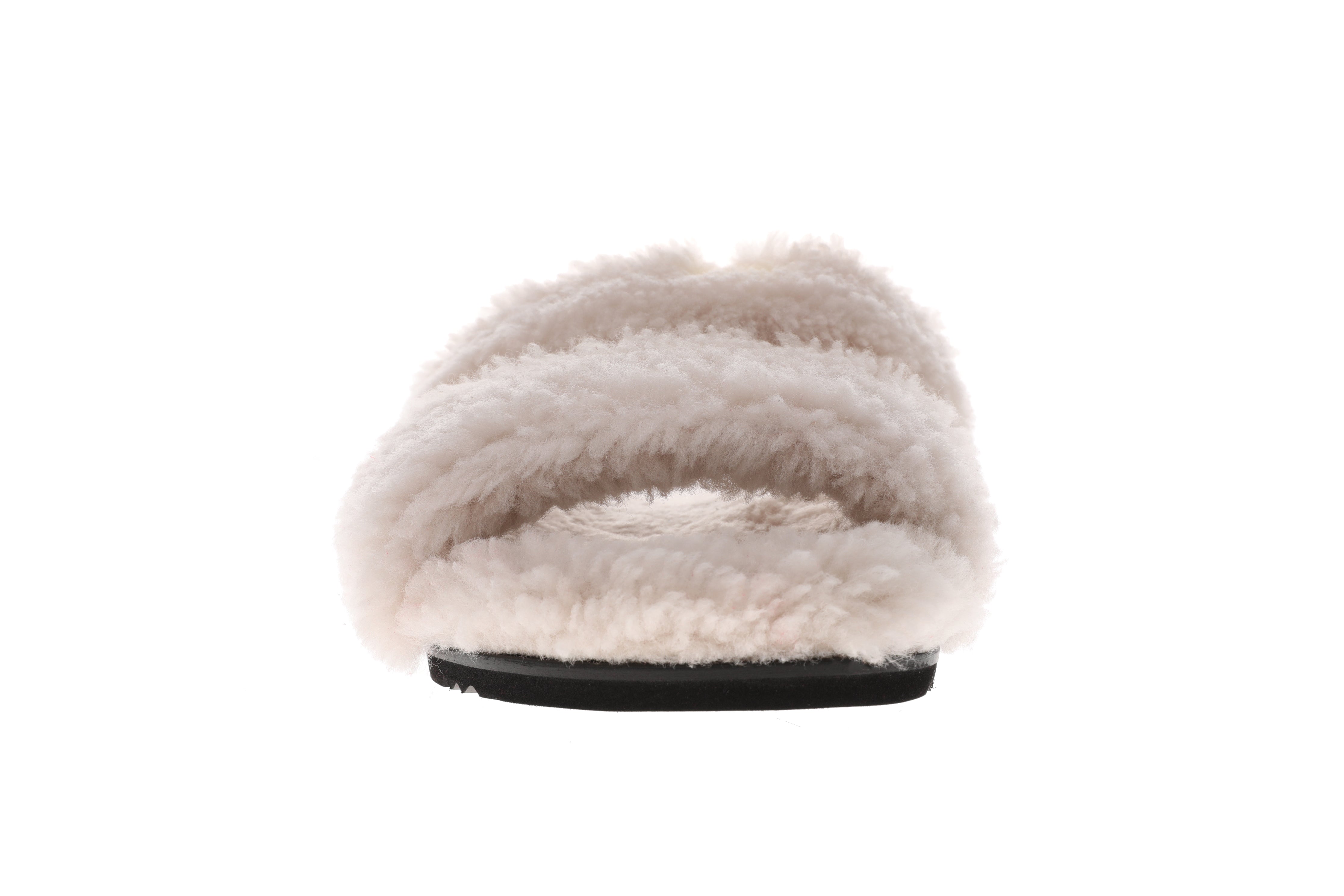 Women's khaki new beginning Faux-Fur slipper