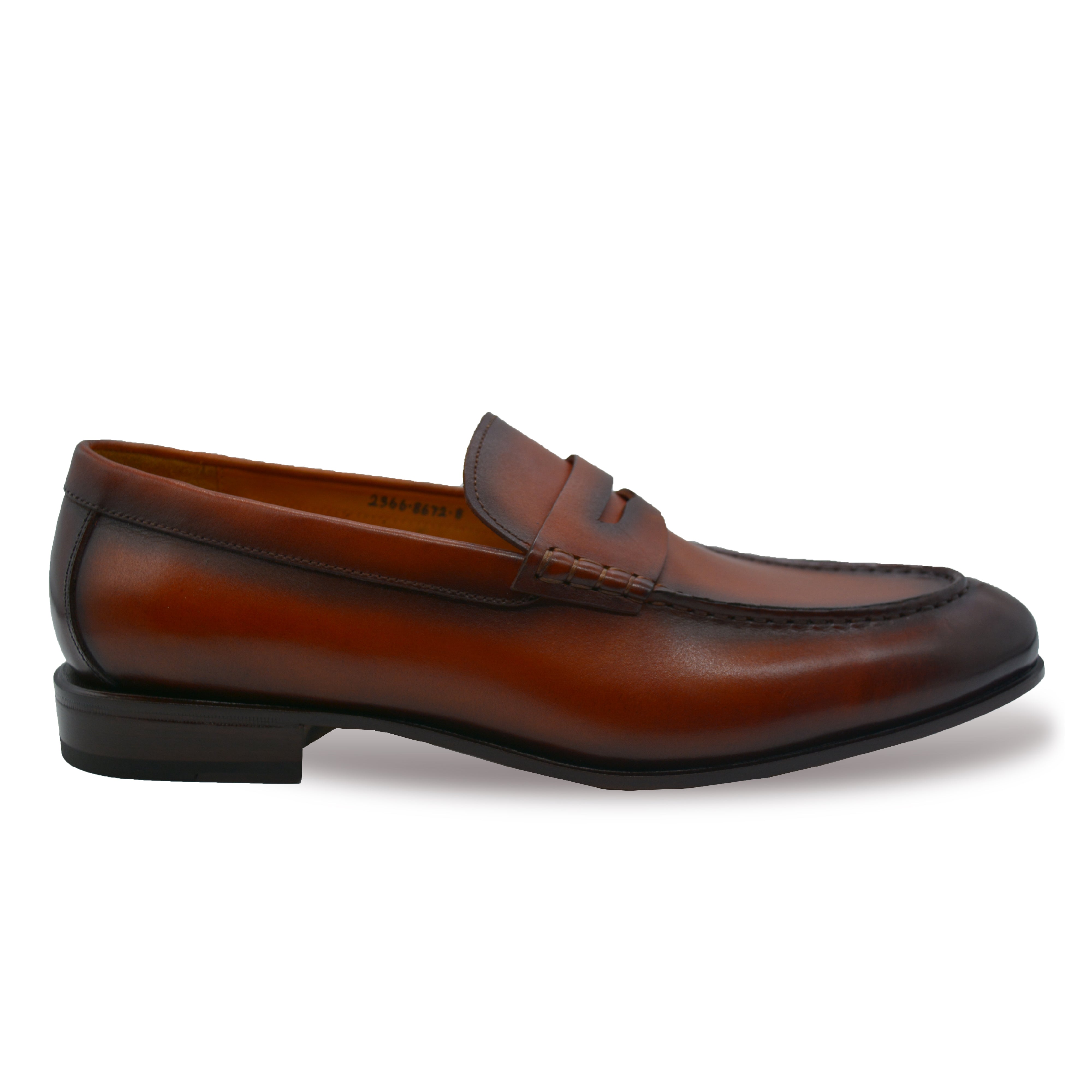 Men's Brown Calfskin Shiny Classic Penny Loafer