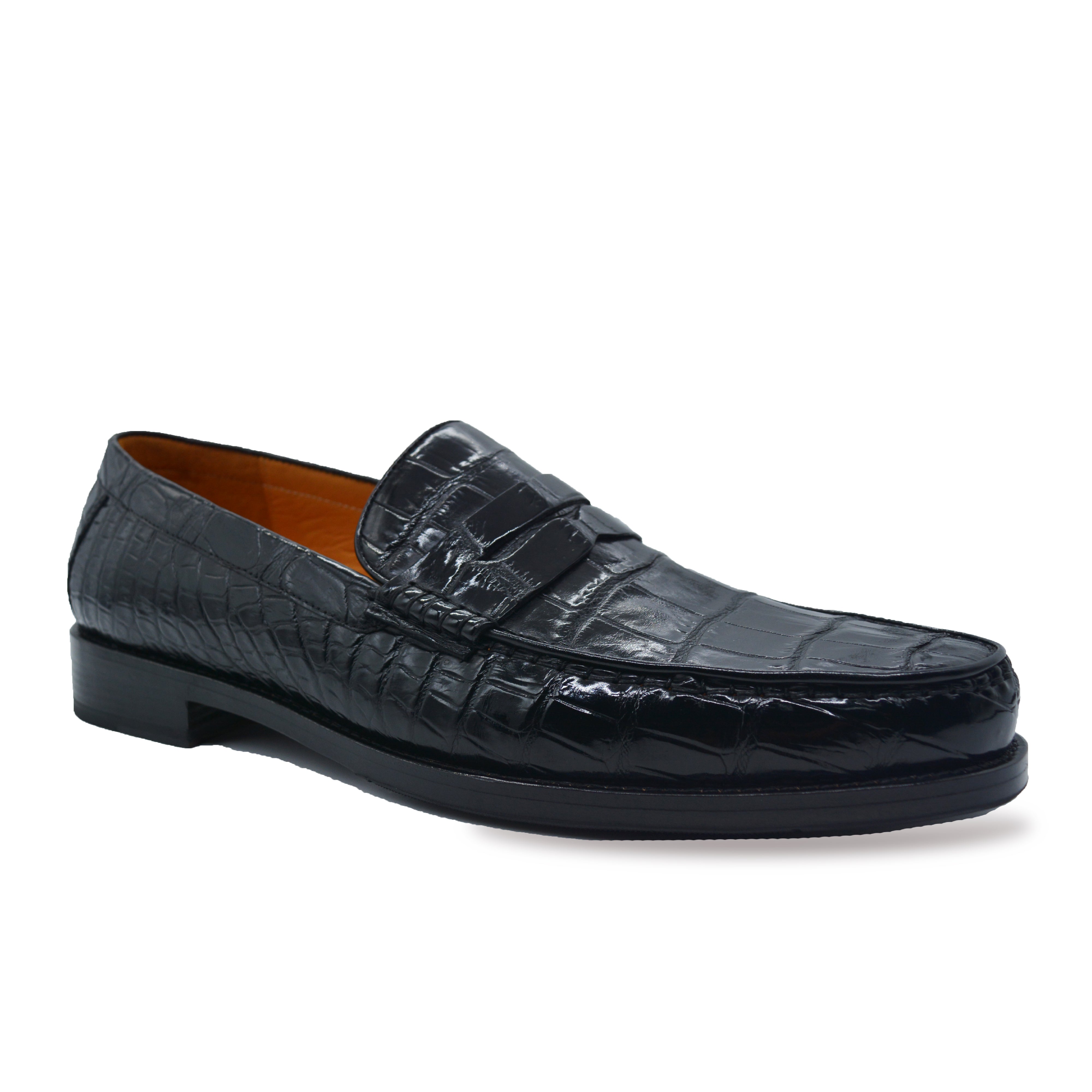 Genuine Luxury Black Alligator Loafer