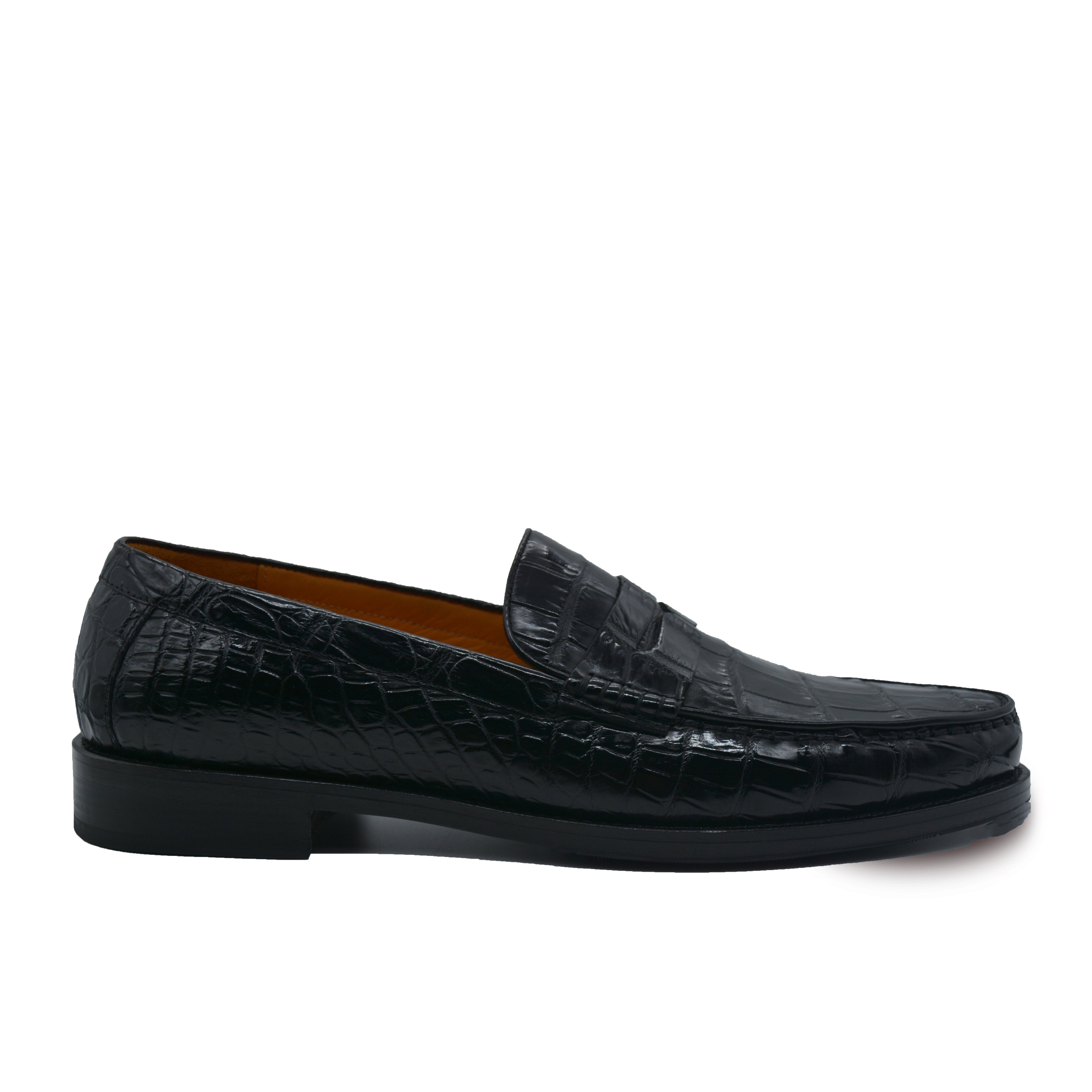 Genuine Luxury Black Alligator Loafer