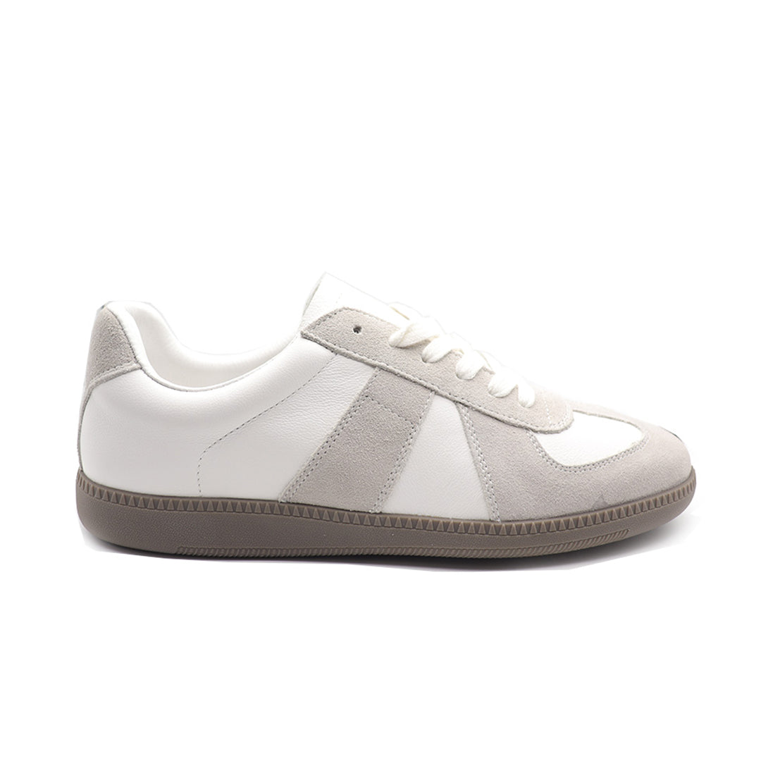 Men's White and Grey Cowhide Leather Casual Shoes for Any Outfit