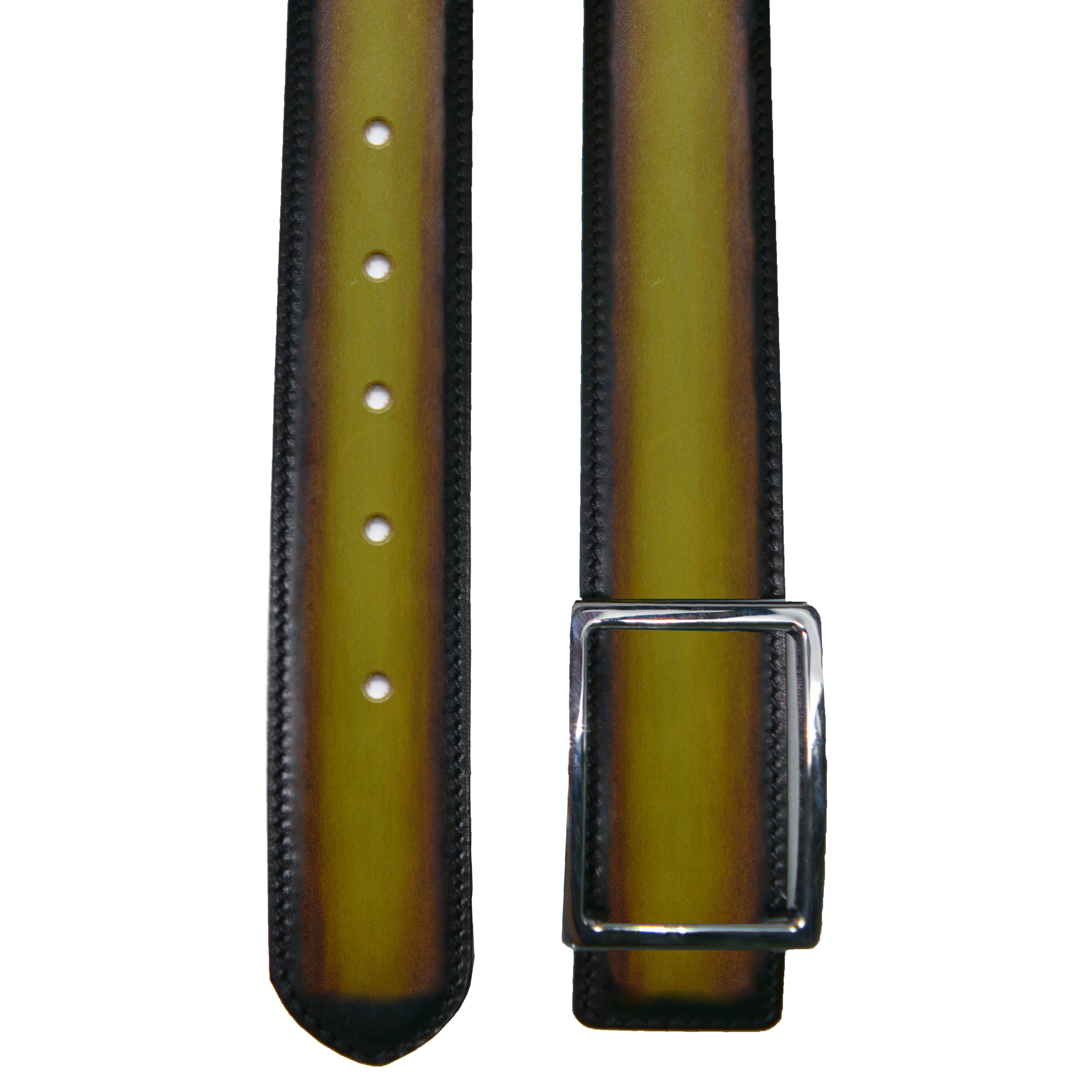 One-sided calfskin Turquoise belt