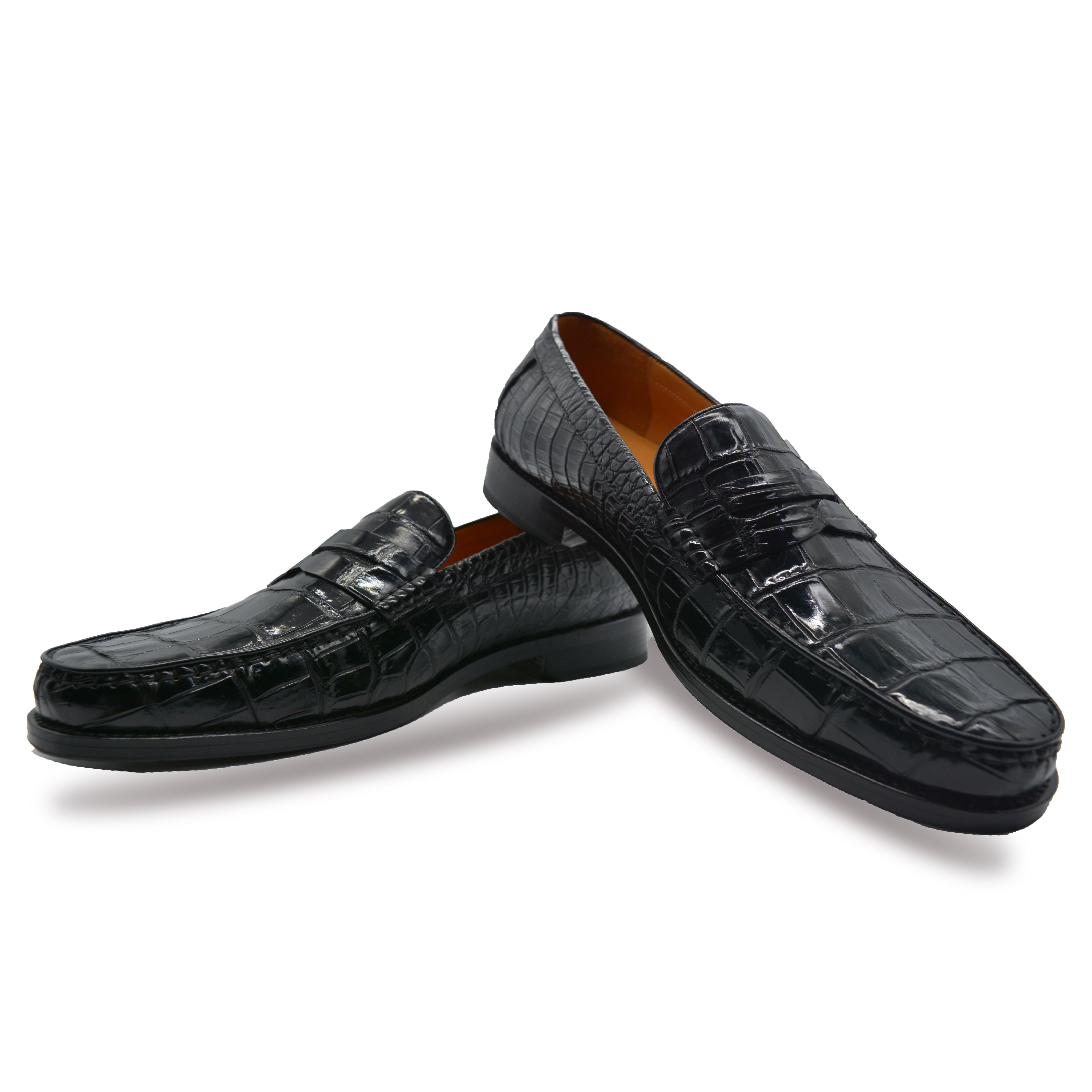 Genuine Luxury Black Alligator Loafer