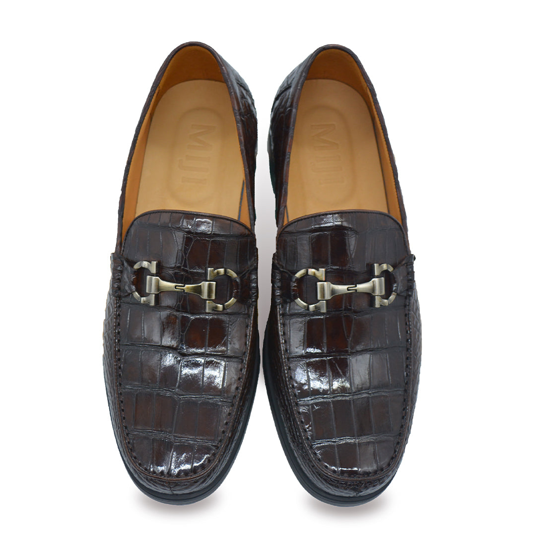 Men's Brown Slip-on Shoes Genuine Leather Slip-on Casual Fashion Leather Shoes