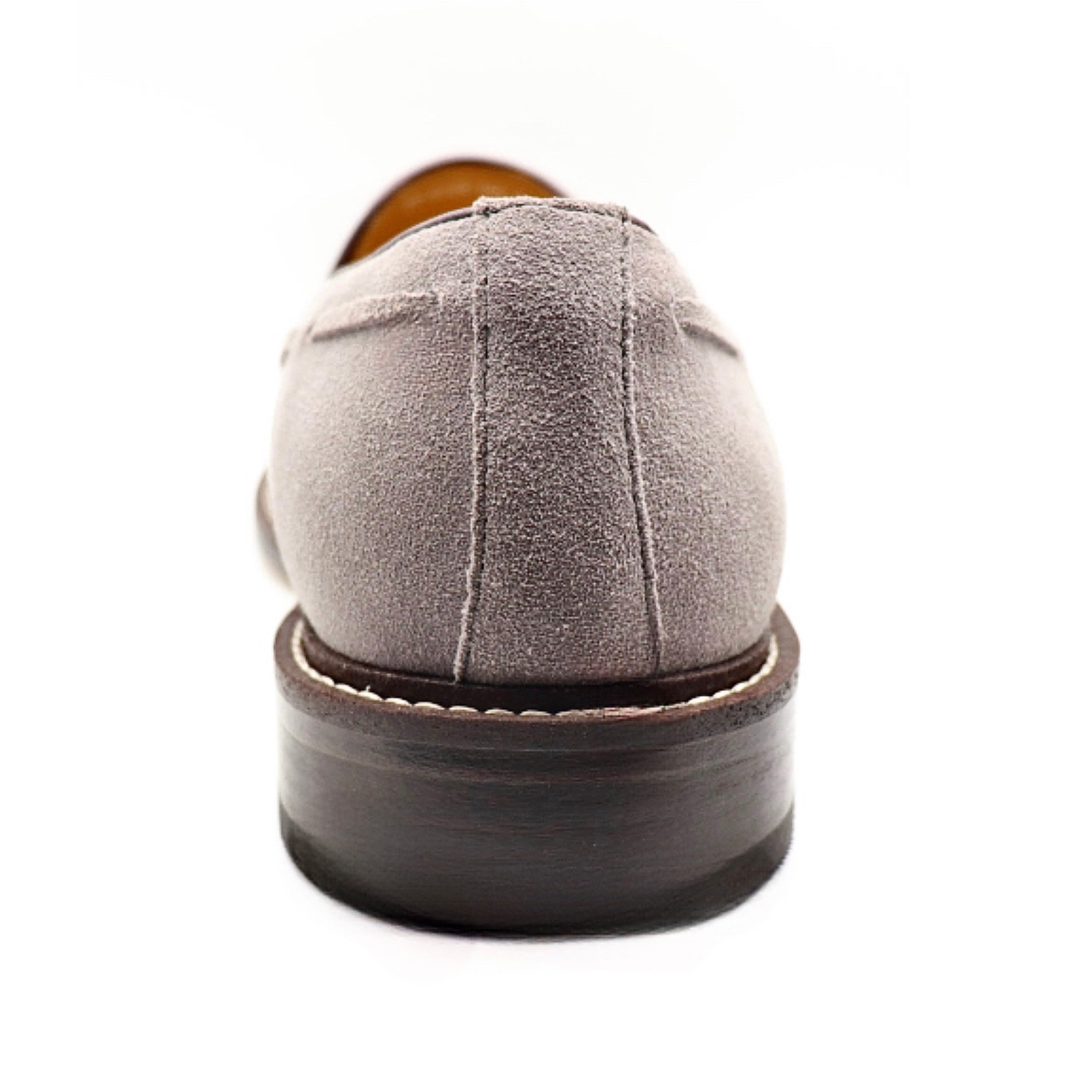 Men's Grey Suede Leather Classic Tassel Loafer Moccasin