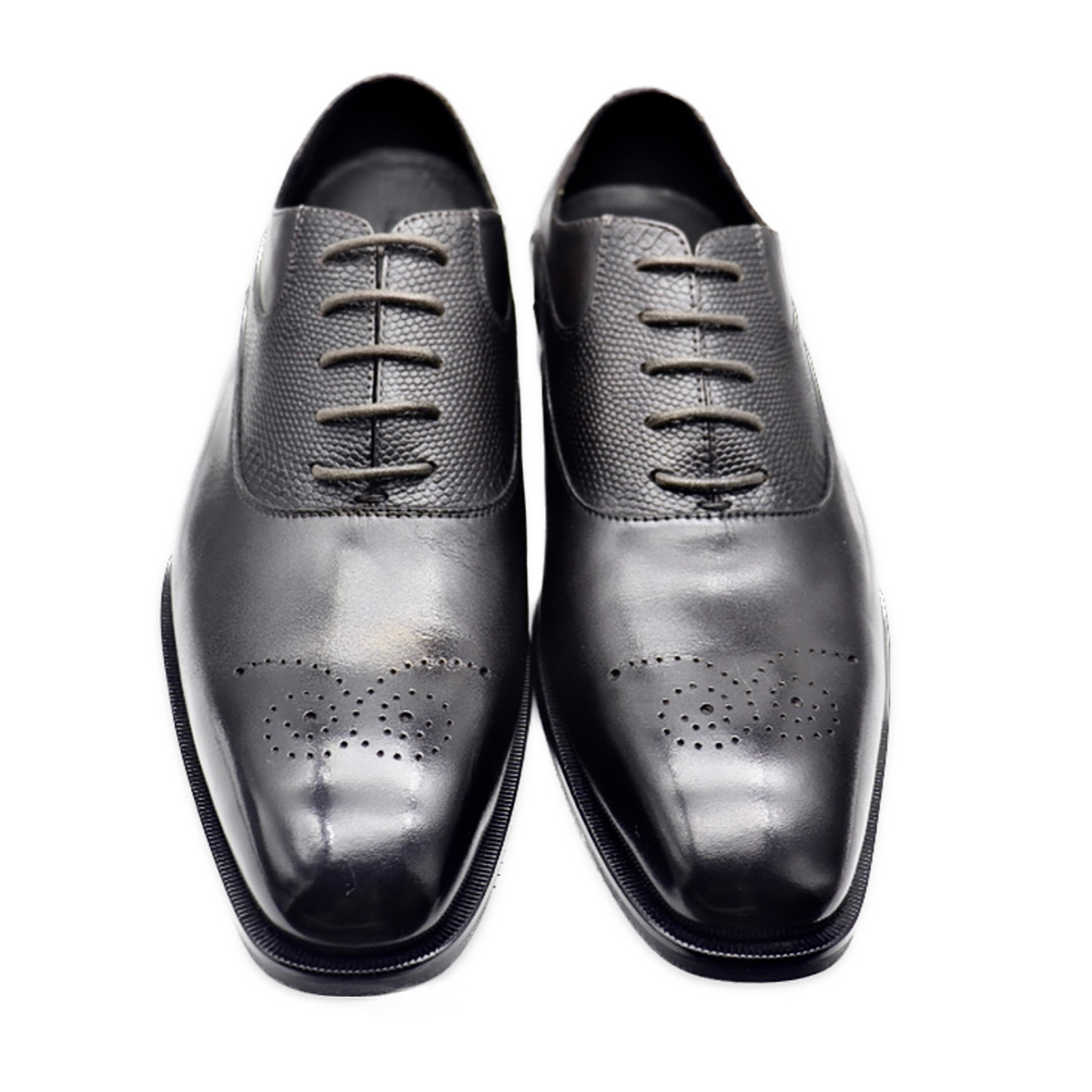 Black men's patchwork classic Oxford