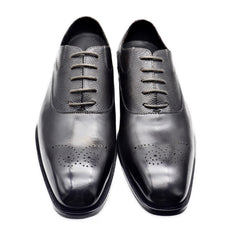 Black men's patchwork classic Oxford