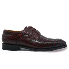 MENS amaranth ALLIGATOR SHOES - DESIGNER SHOES MEN'S WONDER amaranth EXOTIC ALLIGATOR BODY OXFORDS