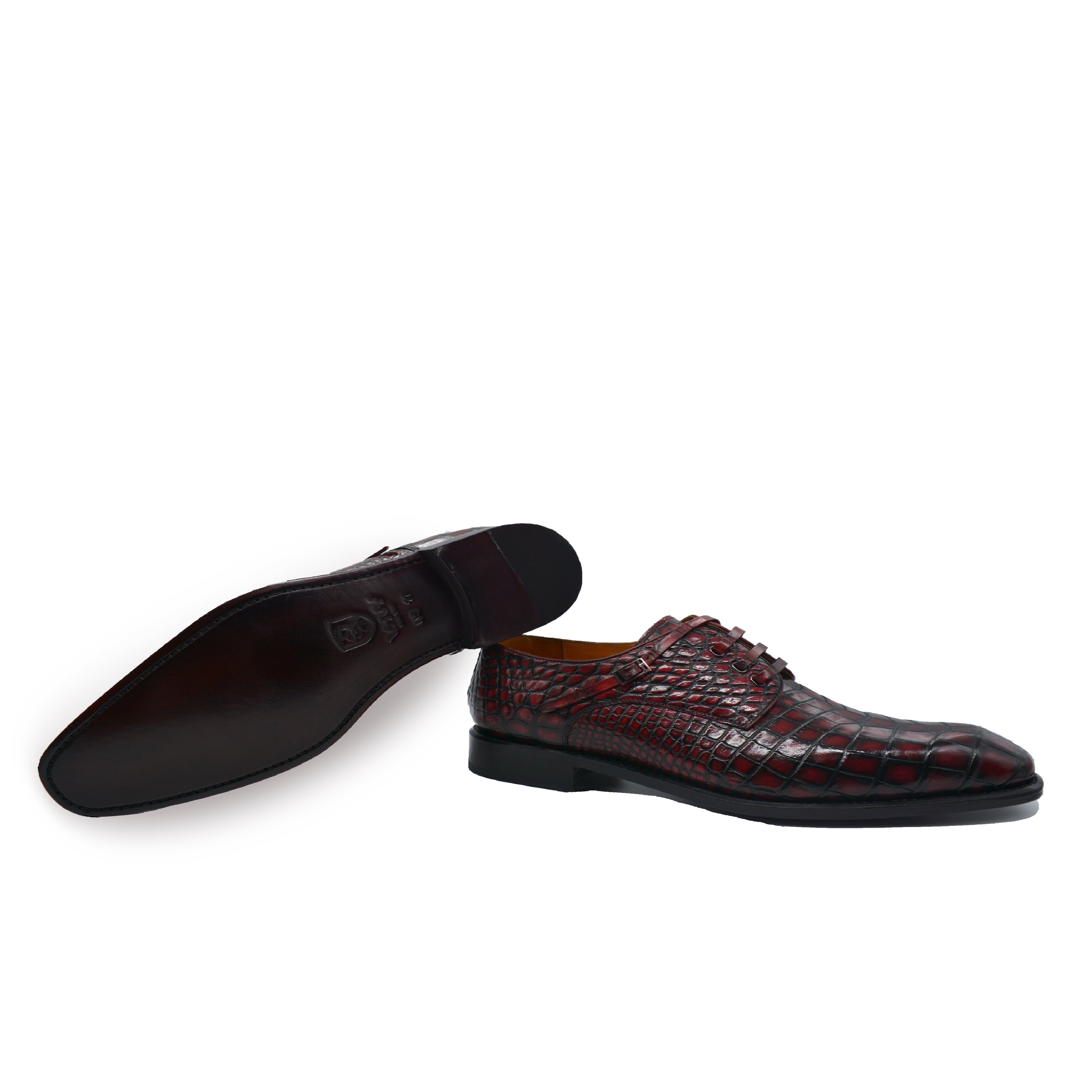MENS amaranth ALLIGATOR SHOES - DESIGNER SHOES MEN'S WONDER amaranth EXOTIC ALLIGATOR BODY OXFORDS