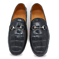 Black Chain Alligator Loafer