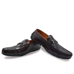 Men's Brown Slip-on Shoes Genuine Leather Slip-on Casual Fashion Leather Shoes