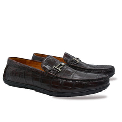 Men's Brown Slip-on Shoes Genuine Leather Slip-on Casual Fashion Leather Shoes