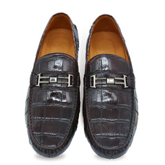 Men's Brown Slip-on Shoes Genuine Leather Slip-on Casual Fashion Leather Shoes