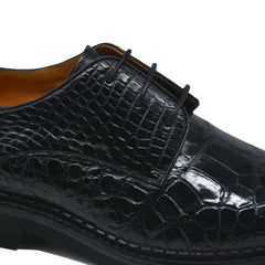 Mens Black Alligator Shoes | Men's Luxury Best Italian Leather Shoes | Exotic Mens Shoes