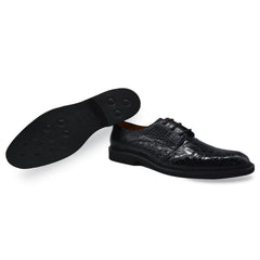 Mens Black Alligator Shoes | Men's Luxury Best Italian Leather Shoes | Exotic Mens Shoes
