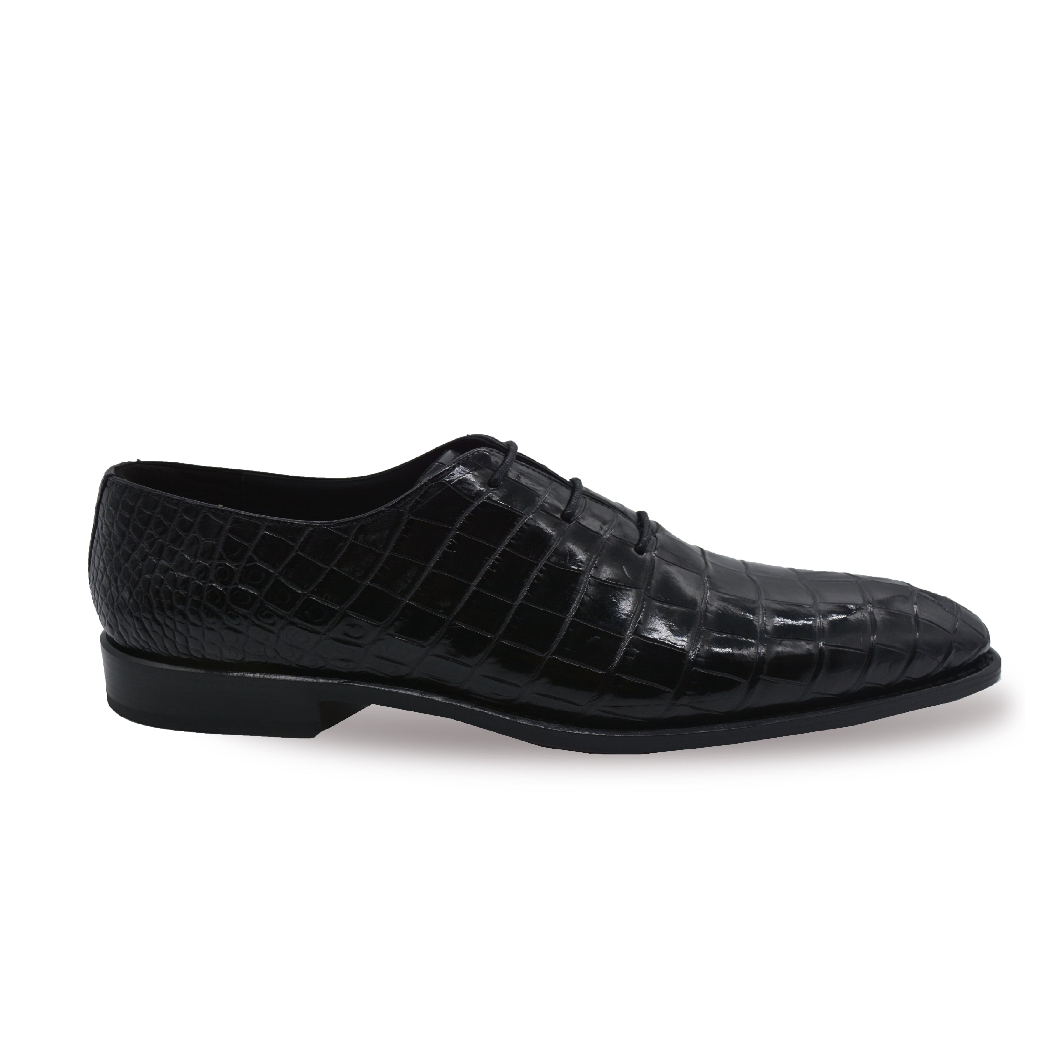 Men's black alligator shoes | classic alligator oxfords