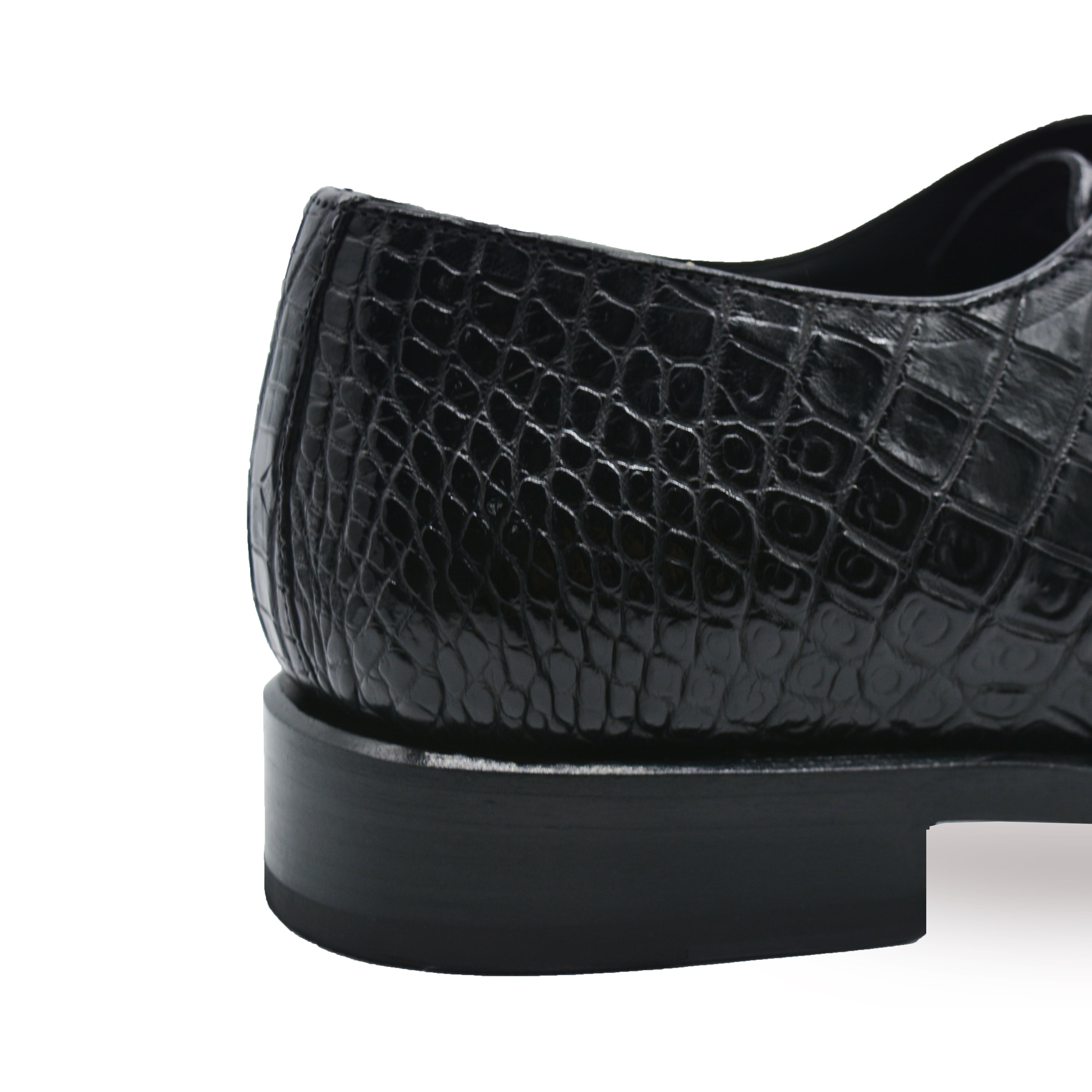 Men's black alligator shoes | classic alligator oxfords