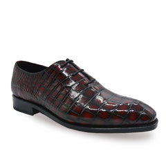 Men's Red-black alligator shoes | classic alligator oxfords