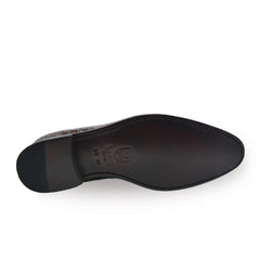 Men's Orange-black alligator shoes | classic alligator loafers