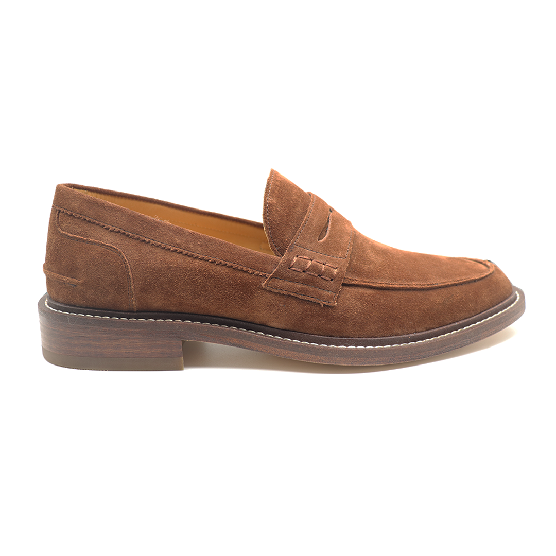 Men's Brown Suede Leather Casual Penny Loafer
