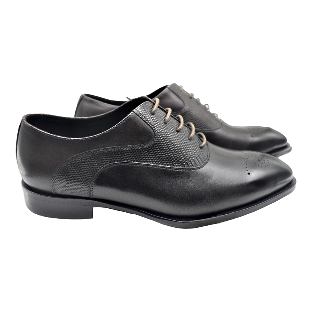 Black men's patchwork classic Oxford
