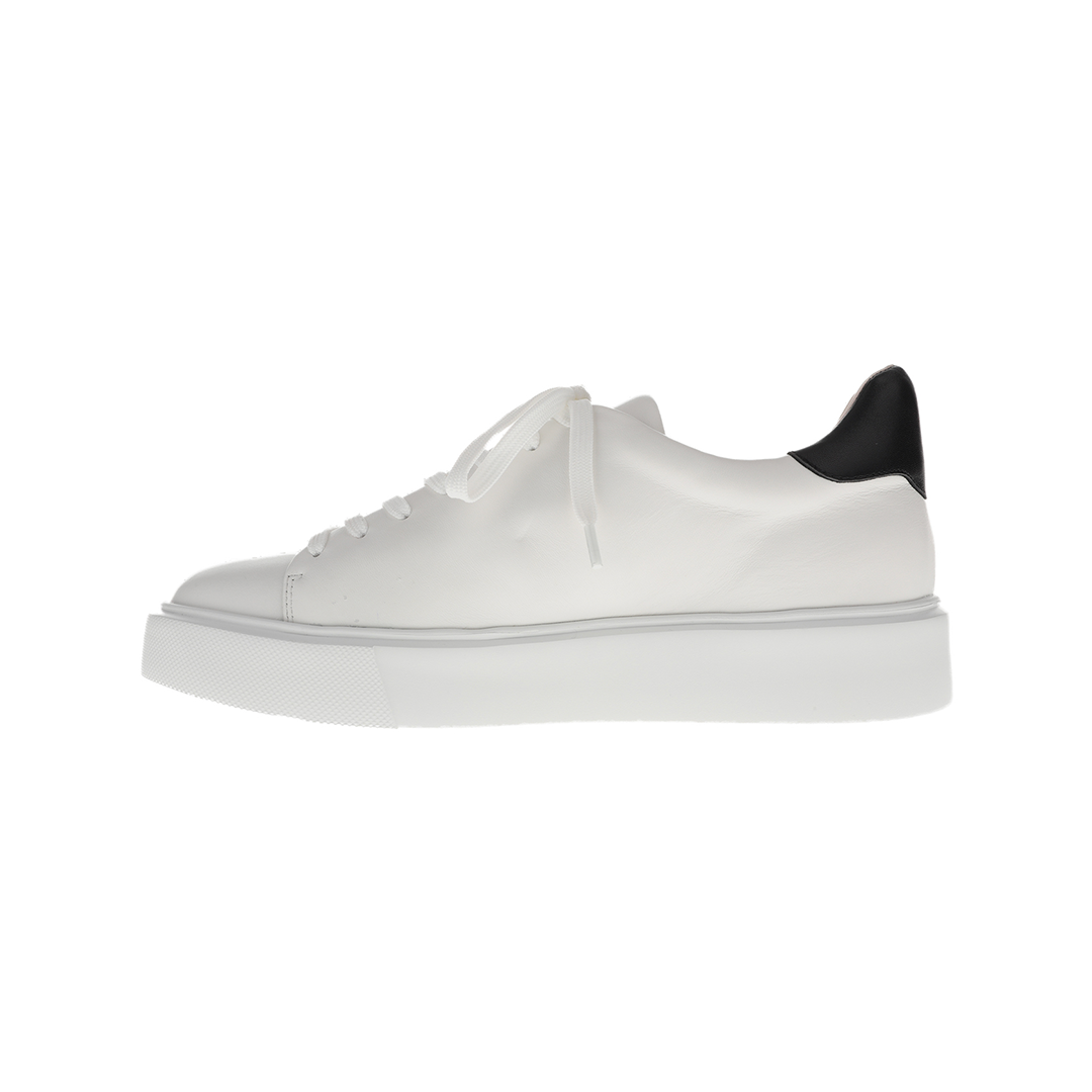 Men’s white Sheepskin and anti-cashmere leather sneaker | white Panda pattern Sheepskin and anti-cashmere leather sneaker