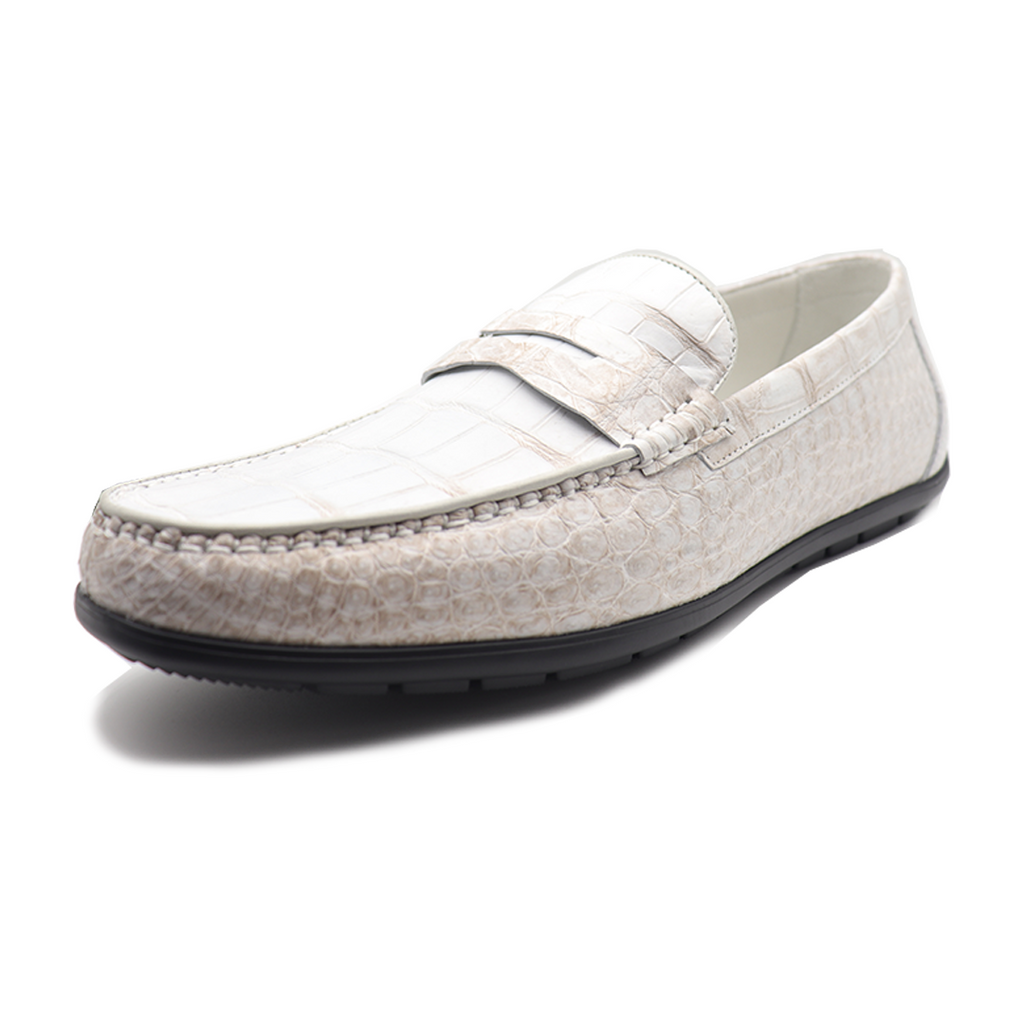 Mens white penny on sale loafers