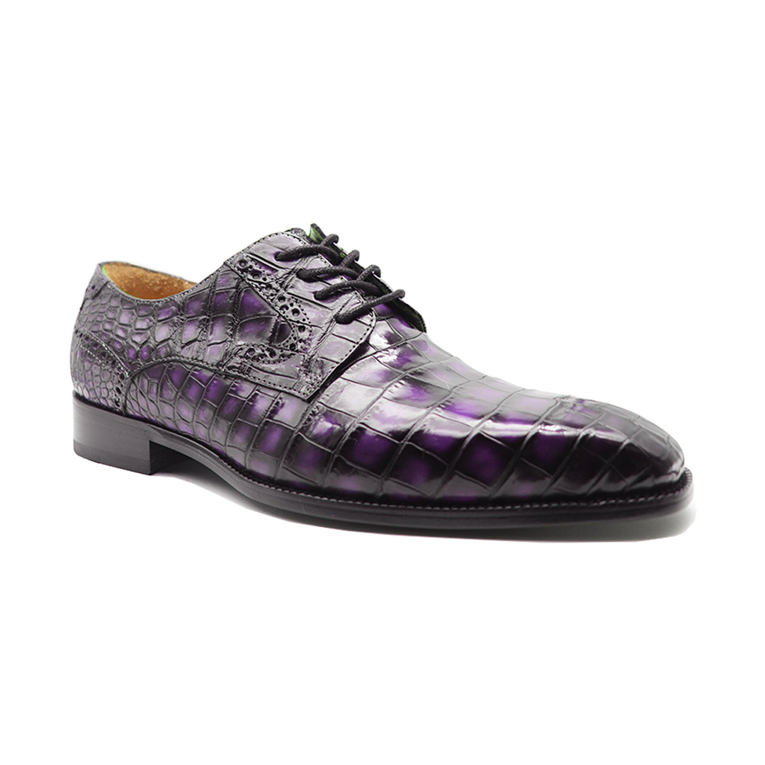 purple Alligator Monk Strap Oxford