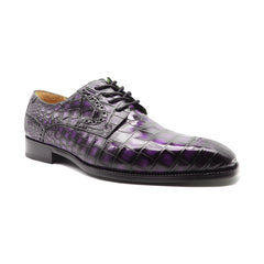 purple Alligator Monk Strap Oxford
