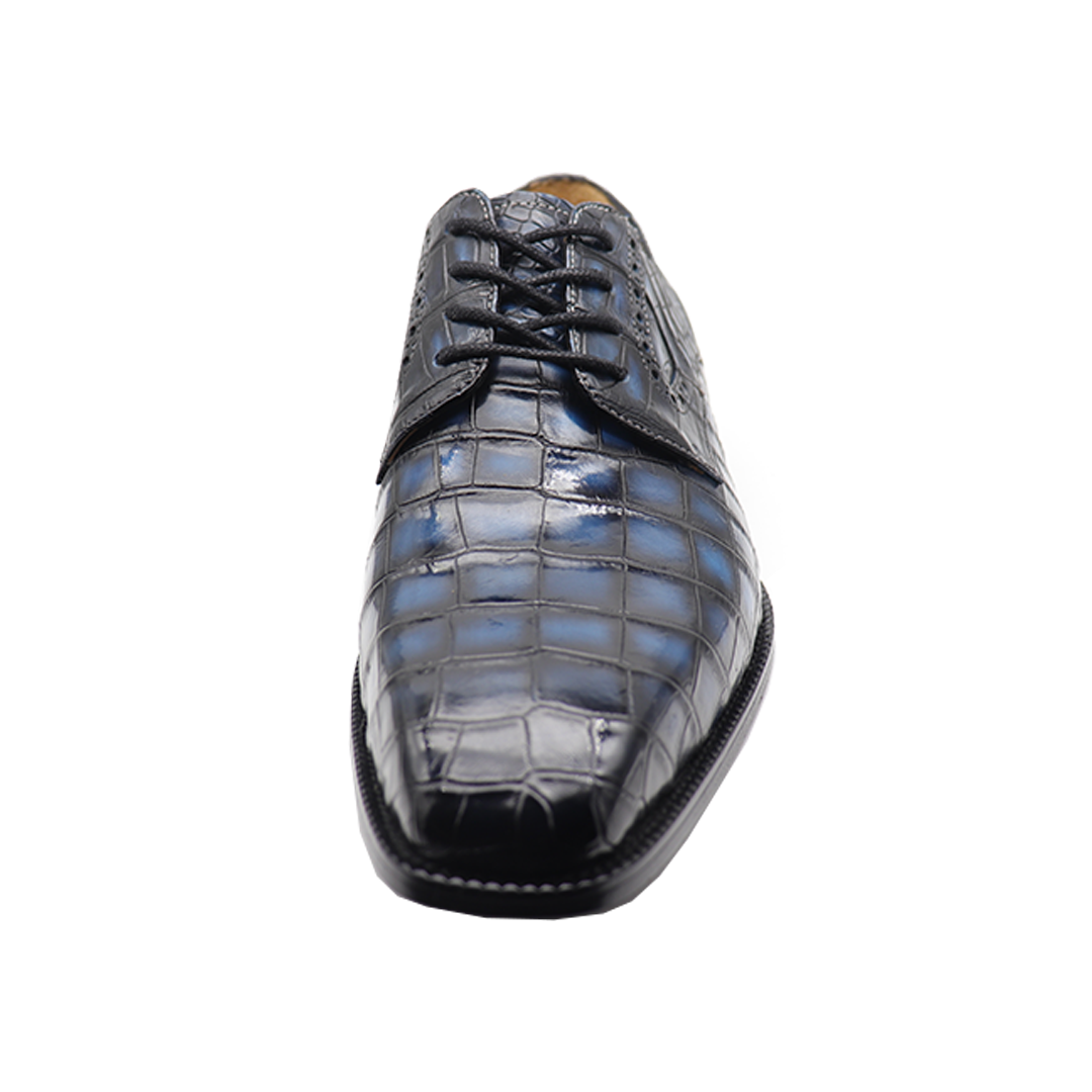blue Alligator Monk Strap Oxford |  Alligator OXFORDS