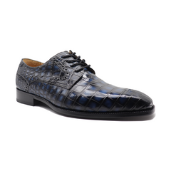 blue Alligator Monk Strap Oxford |  Alligator OXFORDS