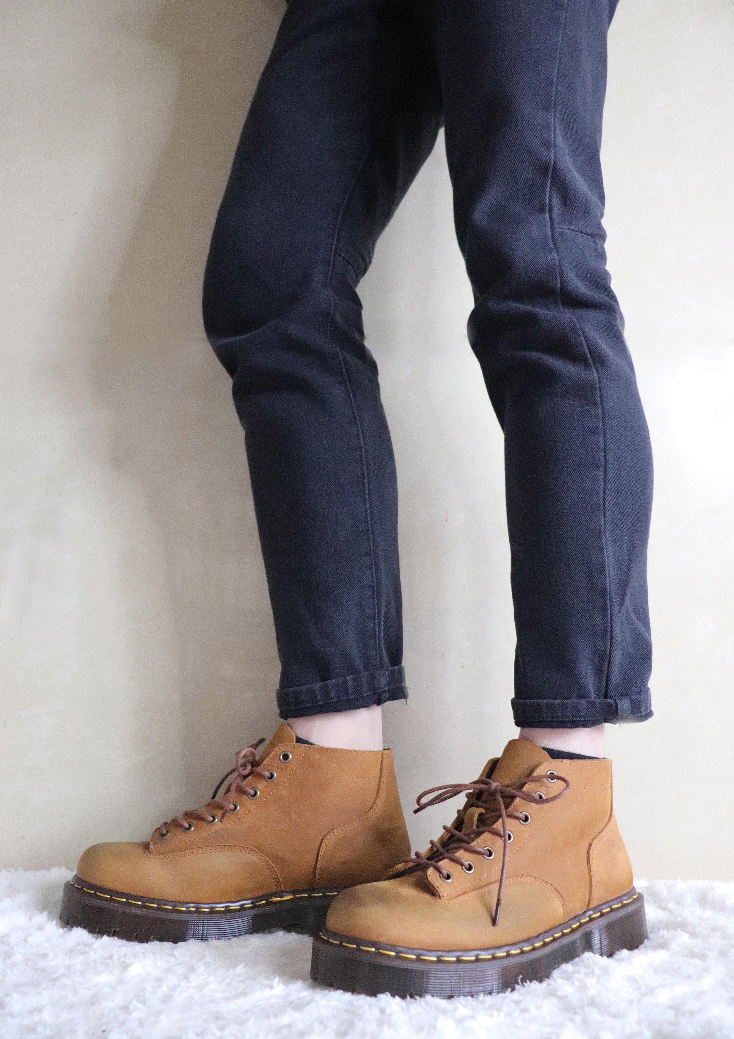 Men's Joyce Earthy Yellow Crazy Horse matte Goodyear Welt Low Top Boots