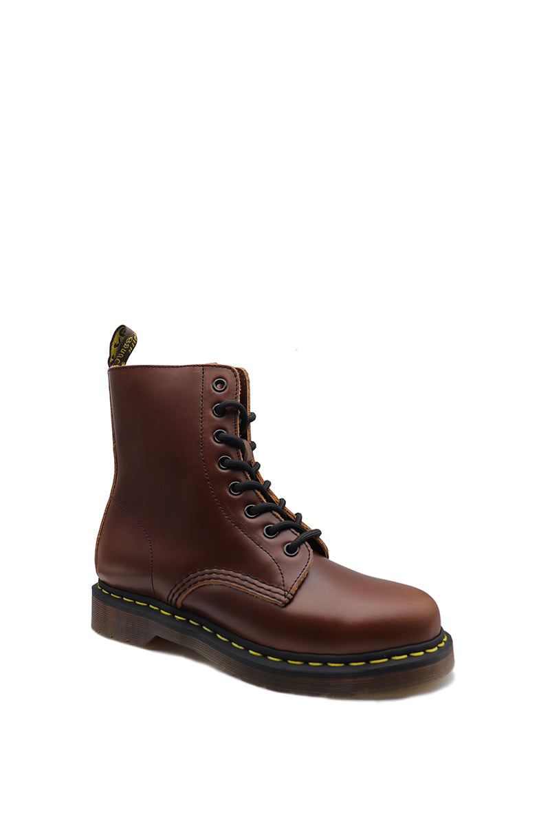 Reddish Brown Lace-up Ankle Boots for Womens With Side Zip