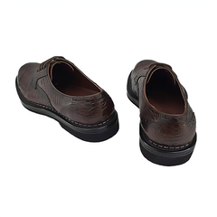 Black ALLIGATOE LEATHER OXFORD MEN'S SHOES