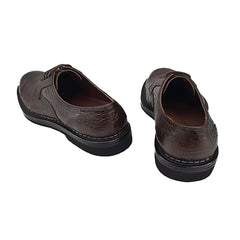DARK BROWN LEATHER OXFORD MEN'S SHOES
