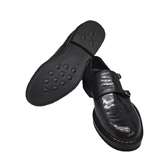 Black Men's Fold-Down Penny Loafers