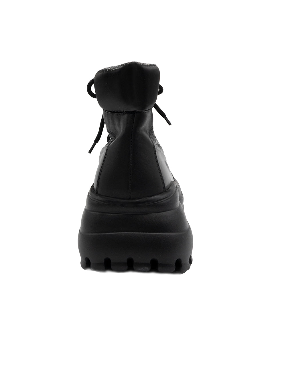 PETRA Black Lace-up Platform - VHNY