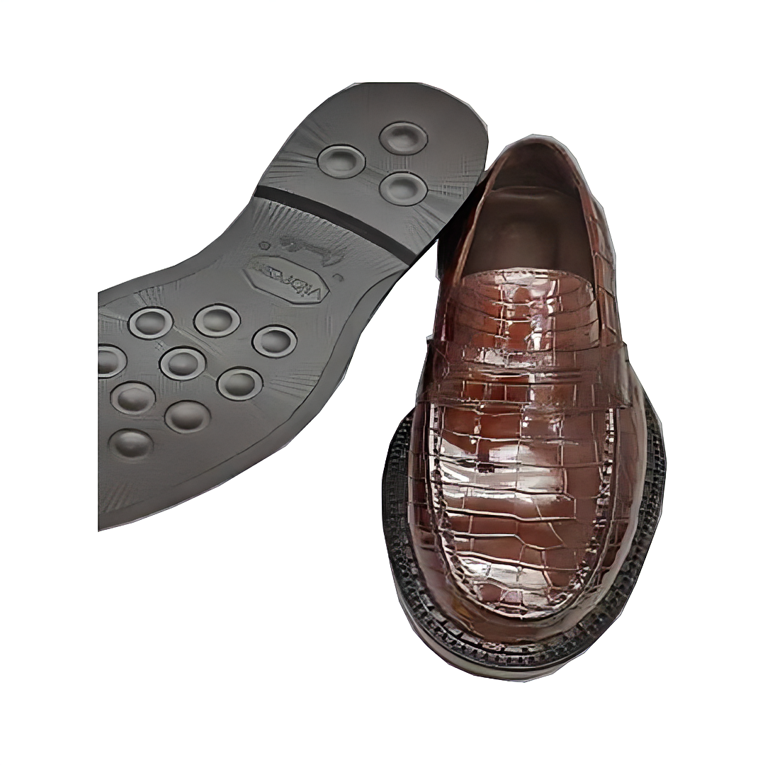 Brown Penny Loafers | MEN'S LUXURY DESIGNER SHOES BLACK ALLIGATOR LOAFERS