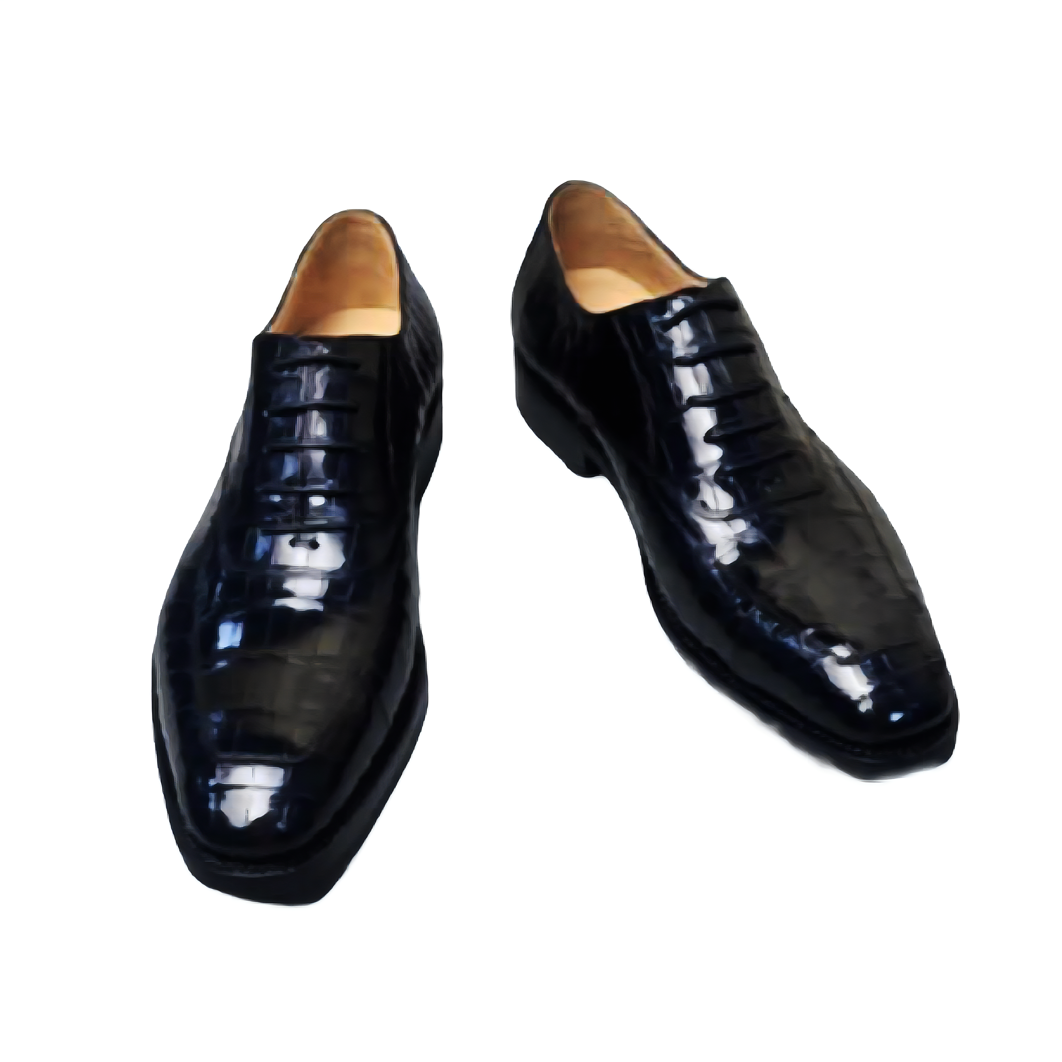 Mens Alligator Leather Luxury Black Shoes