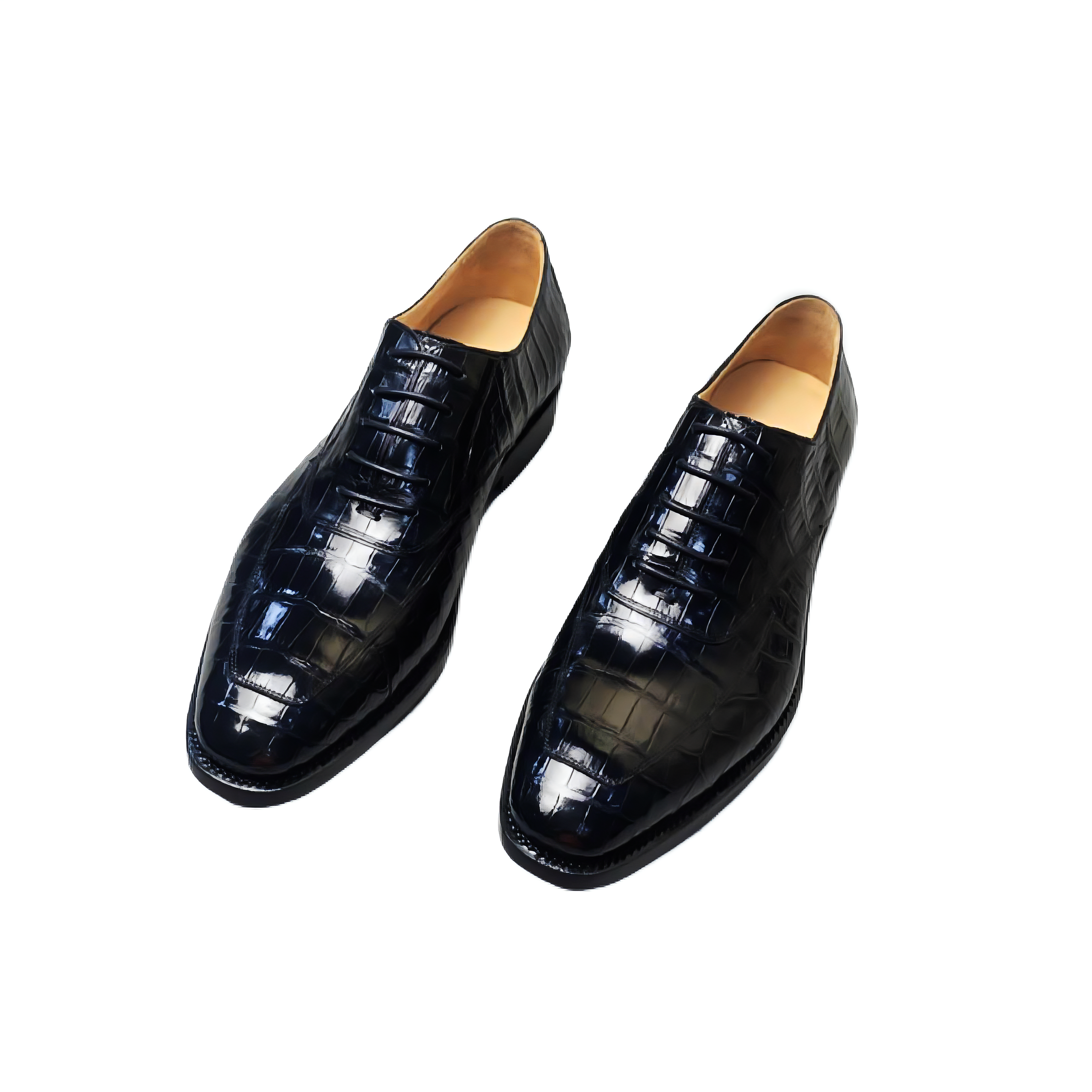 Mens Alligator Leather Luxury Black Shoes