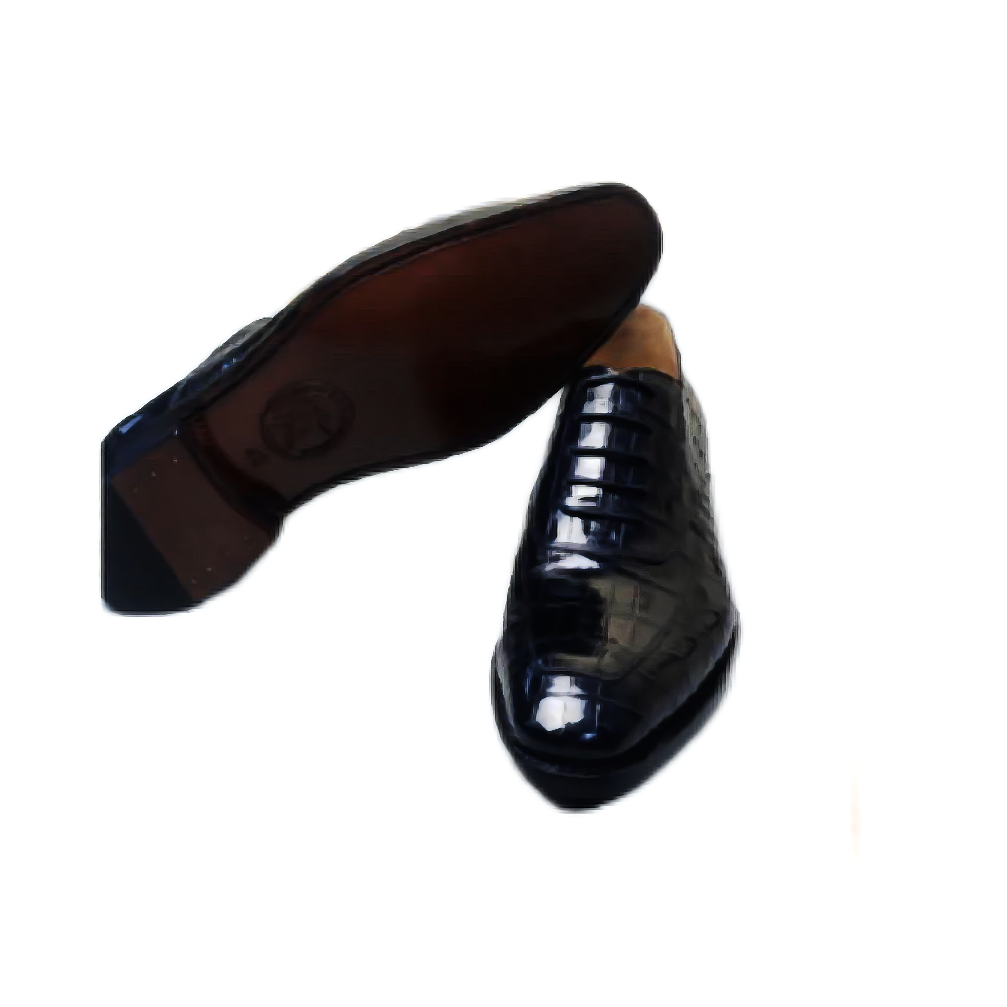 Mens Alligator Leather Luxury Black Shoes