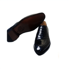 Mens Alligator Leather Luxury Black Shoes