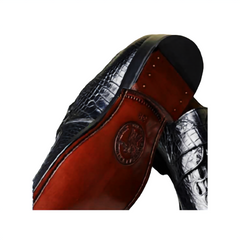 Mens Luxury Black Alligator slip Shoes