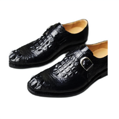 Mens Luxury Black Alligator slip Shoes