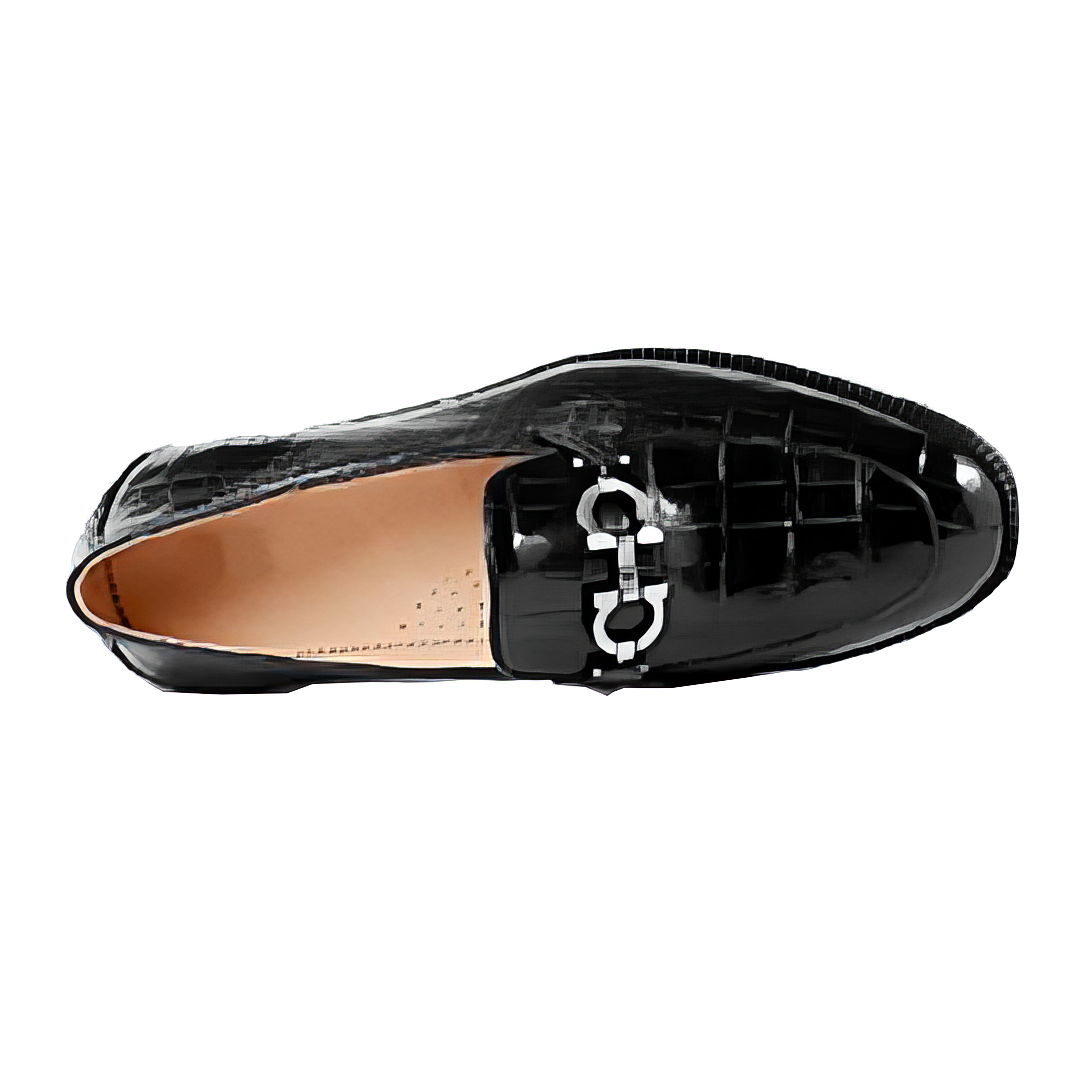 Luxury Black Alligator Loafer