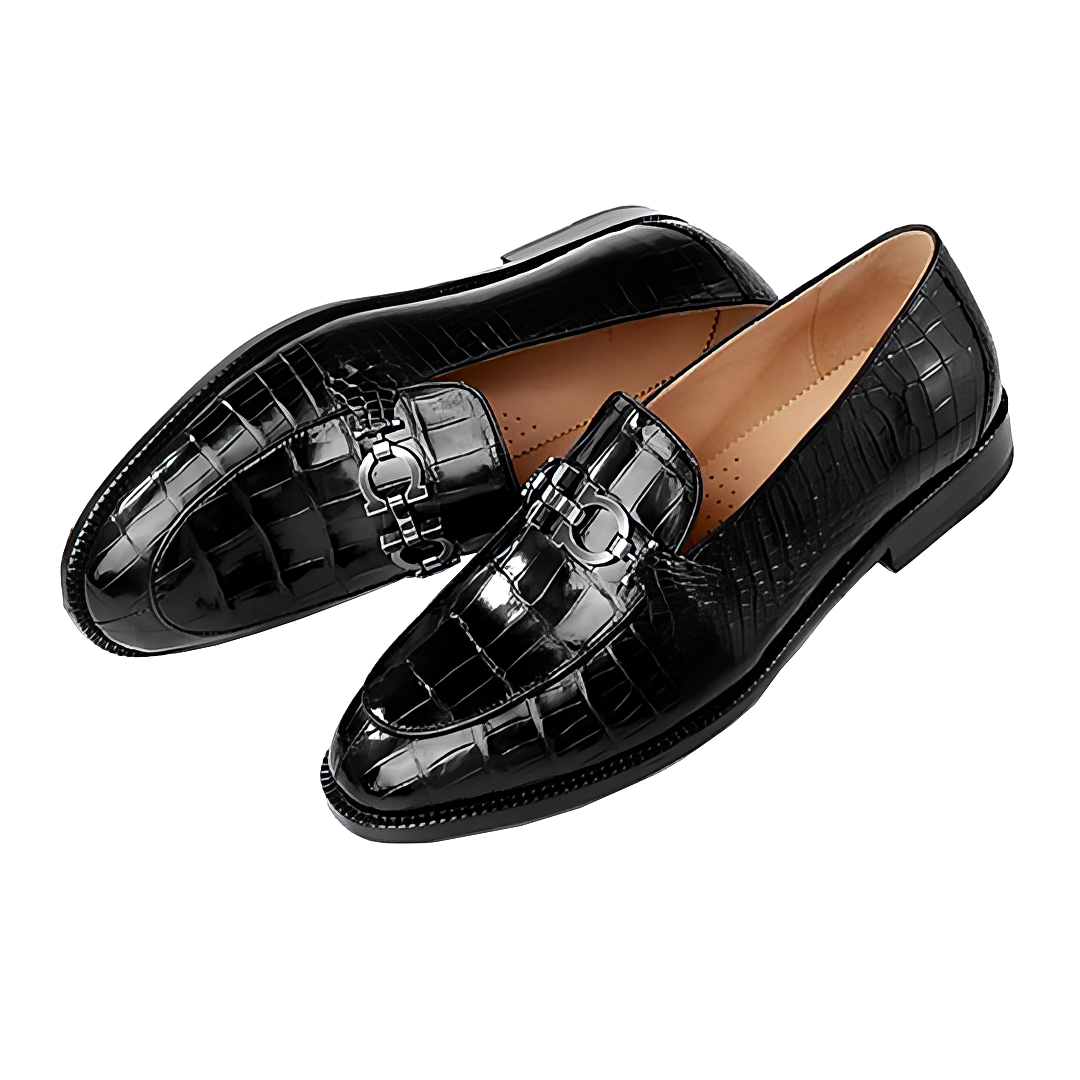 Luxury Black Alligator Loafer