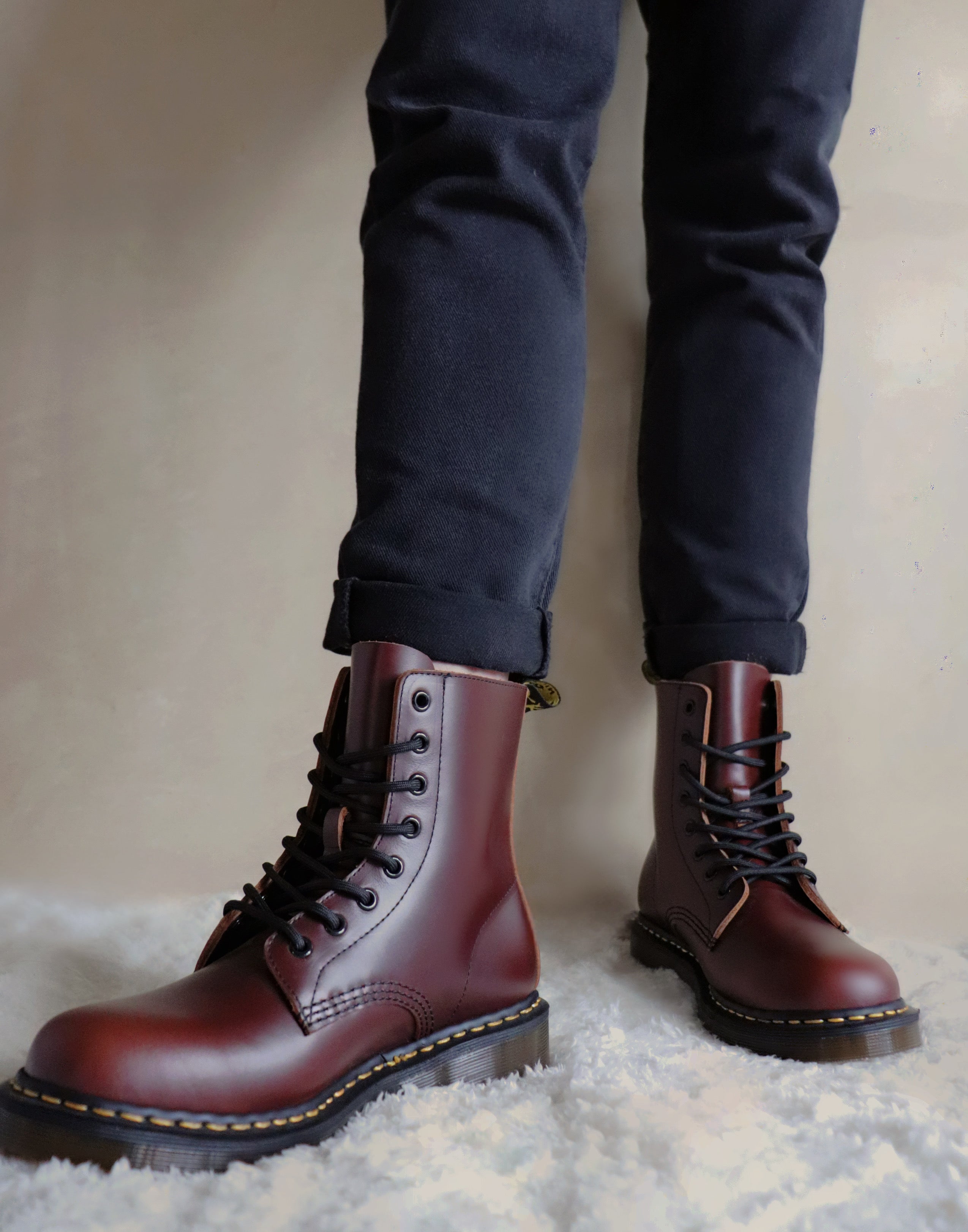 Men's Eugene Red Cowhide Leather Goodyear Welt Lace Up old English Boots