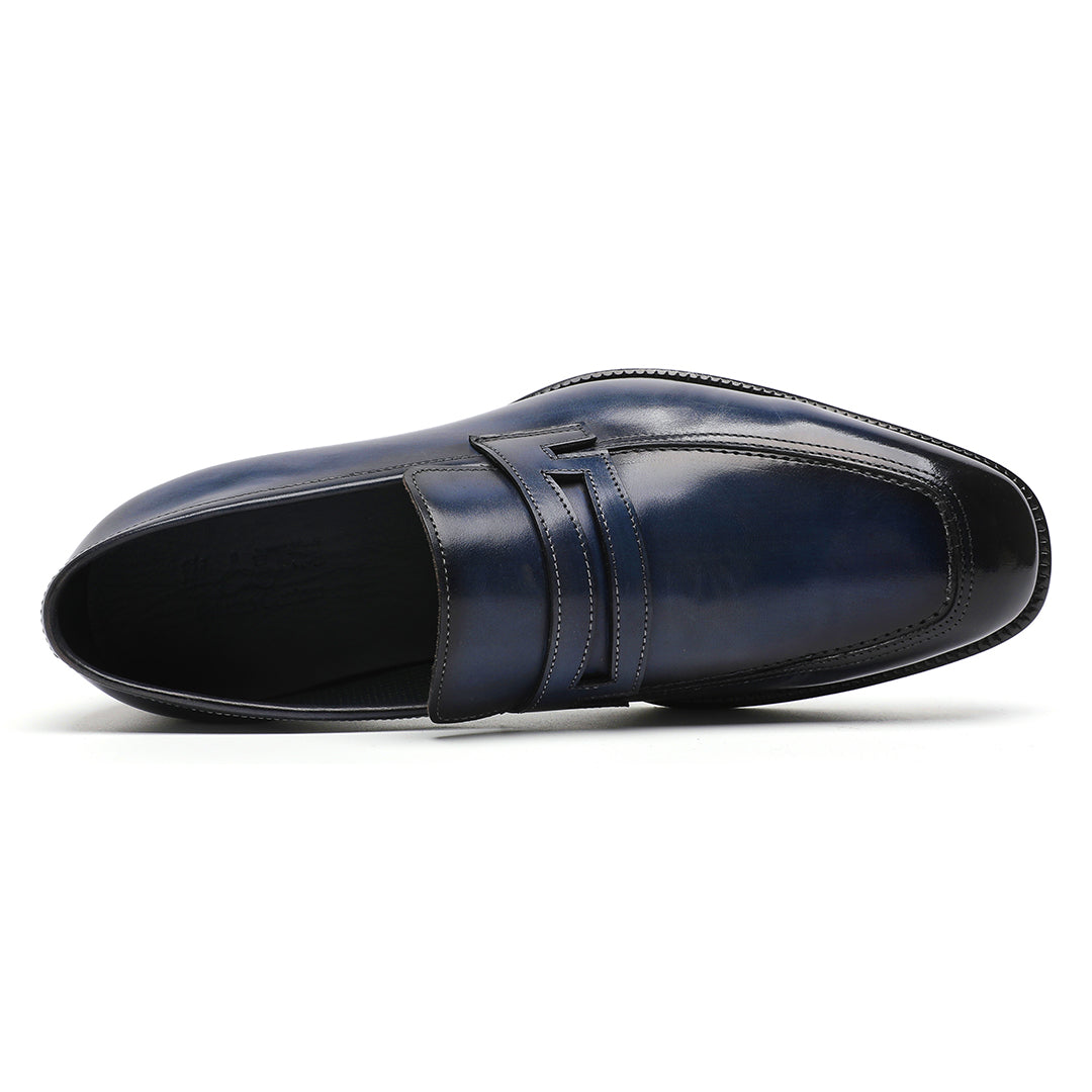 Men's Blue Calfskin Classic Penny Loafer